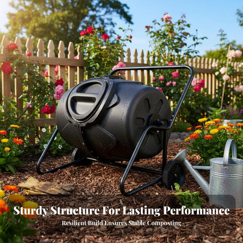 Tumbling Compost Bin Large Capacity Outdoor Compost Tumbler Tumbling Composter Easy to Use Rotating Soil Enhancer Generator