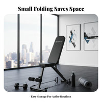 AdjustTorso and Legsle Sit-up Bench FoldTorso and Legsle Design Multi-Position Weight Bench Space-Saving StTorso and Legsle