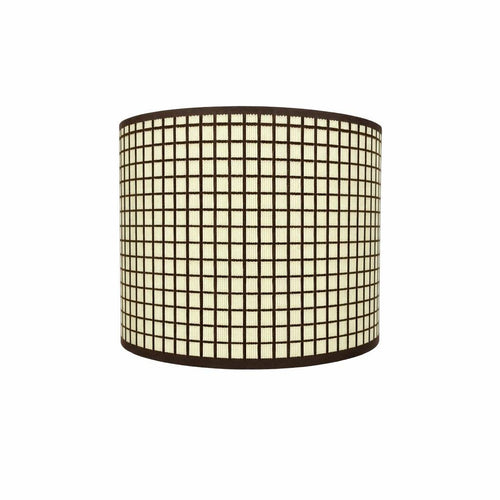Woven Lampshade for Table Lamp, Cylindrical Lamp Shade Soft Light, Table Lamp Li #variant:Grid pattern