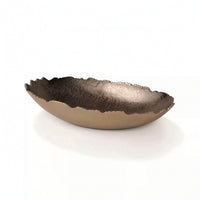 Aluminum Pedestal Bowl Reflective Bowl with Pedestal Base Decorative