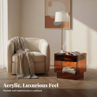 Clear Acrylic Cabinet Transparent Design Nightstand Light Luxury for Dorm Room