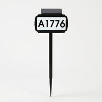 LED Illuminated Solar Address Sign with Stake Ground-Mount Solar House Number Sign Outdoor Slim for Homeowners, Delivery Drivers, Yard, Driveway, Garden, Mailbox Area