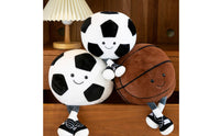 Soft Toy Doll with Dangling Legs Cuddly Soft Toy Character Toy Stuffed Ball Toy Round Plushie Collectible for Children