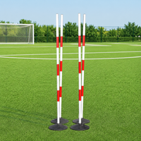 Red and White PVC Slalom Poles, Agility Training Poles for Football, Speed Training Equipment, Footwork Practice