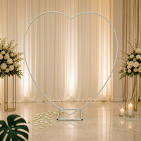 Heart-Shaped Arch Frame Rectangular Base Event Decor Romantic for Balloon Arches