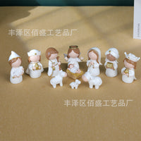 Cartoon Resin Nativity Scene Christmas Decoration