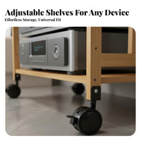 Mobile Design Multi-Tier Audio Equipment Stand Sturdy Structure Floor Standing Stereo Component Shelf Stable Construction Stereo Component Rack Heavy Duty for Audiophiles, Living Room