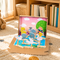 Story Box Craft Kits for Kids 4-6, DIY Paper Craft Kit for Creative Storytelling, Multicolored Cardboard Craft Kits for Rainy Afternoons