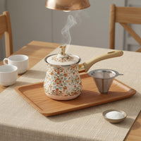Turkish Coffee Pot Even Heat Distribution Cezve Heavy Duty for Tabletop Serving