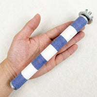 Sanding Perch for Bird Cage, Emery Paper Stand Rod, Wooden Perch for Cockatiel Foot Care, Striped Single Pack