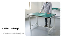 Easy to Clean Anti-Static Workbench Adjustable Shelves ESD Work Table Electronics Assembly Bench for Technicians, DIY Enthusiasts, Factory, Repair Shop, Warehouse, Garage