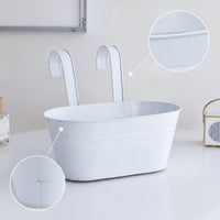 Planter with Hooks Oval Hanging Basket Easy to Install for Gardeners
