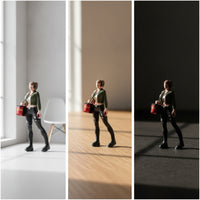 Miniature Courier with Parcel Carrier Small-Scale Courier Figure Tabletop Diorama Figure for Hobbyists, Collectors, Model Photography, Street Scenes