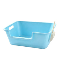 Extra Large High-Sided Anti-Splash Square Cat Litter Box with Scoop PP Material Spacious Easy to Clean Cat Toilet