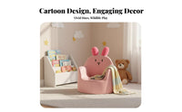 creatureShaped Mini Sofa Cartoon Design Upholstered Single-Seat Couch Sturdy Build Firm Density Foam Filling for Children