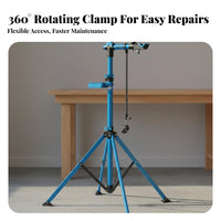 Foldable Bike Repair Stand Adjustable Height with Tool Tray for Garage