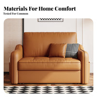 Pull-Extendable Sofa Bed Multi-Functional Tri-Function Transformable Loveseat Space-Saving Design Firm Support Foam for Students