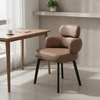 Modern Swivel Accent Chair with Leather Upholstery Padded Swivel Accent Chair for Living Room, Home Office, Vanity