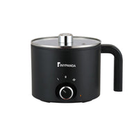 Tiny Panda Electric Hot Pot 1L Stainless Steel Inner Pot 800W 220V with Anti-Dry Protection, US Plug