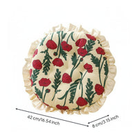 Round Seat Pad Floral Print Round Chair Pad Vintage Ground Pattern Pillow for Students, Bay Window