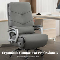 Highspine Reclining Chair with Footrest Massage Function rotating Seat Padded Armrests sturdyDuty Build for premiums, Study Room