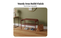 2-Tier Shoe Organizer with Seat Modern Minimalist aesthetic Entryway Bench