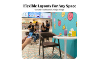 Commercial Grade Cafe Table and Chair Set Comfortable Upholstered Seating Restaurant Booth Sofa Easy to Clean Cafe Booth and Table Set Sturdy Construction for Bar Owners, Interior Designers, Homeowners, Cafes, Restaurants, Milk Tea Shops, Eatery