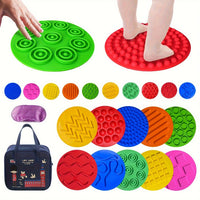 Silicone Tactile Training Mat for Kids Foot Massage and Balance