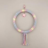 Rope Swing Parrot Toy with Bells, Gradient Perch for Budgie, Cockatiel and Lovebird, Comfortable Swing Perch for Small Bird Cage Use