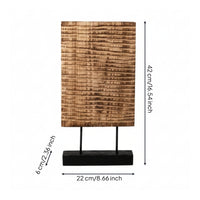 Striped Decorative Board Textured Resin Sculpture with Base Minimalist