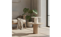 Marble High Tray Sculptural Marble Pedestal Stand Elegant for Hosts, Tea Lovers