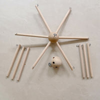 Diy Wind Chime Frame Natural Finish Wind Chime Bracket Hardware Decorative Metal Long-Lasting for Crafters, Home Decor