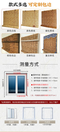 Large Reed Roll-Up Blind for Wall Decoration, Ceiling Partition, Light Shading, Sun Shading, Lift Door Curtain, Bamboo Roller Blind