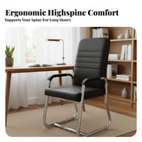 Ergonomic Computer Chair Highspine Support Upholstered Caster Chair Padded Comfort Plush Upholstery for Poker Players, Workplace