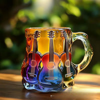 Painted Book Mug Guitar Coffee Cup Resin Craft
