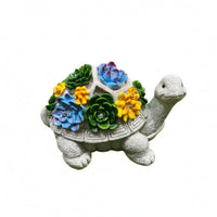 Turtle Garden Ornament Textured Solar Tortoise Figurine Easy to Use
