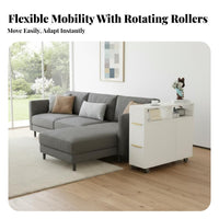 Slim Gap Cabinet Space-Saving Mobile End Table Modern Minimalist design