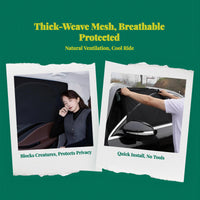 Car window sun & cover, mesh shield cover, sunlight protection, heat insulation, privacy screen for SUVs & sedans