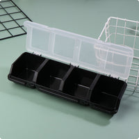 Small Parts Organizer Snap Closure Divided Storage Box Secure Latch for Garage