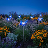 2 Pieces Waterproof Butterfly Light Energy Saving Butterfly Solar Light for Lawn
