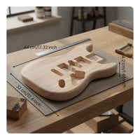 Solid Wood S and T Guitar Body Pre-Routed Strat Design Guitar Body Handmade Music Gear for Workshop