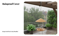 Foldable Avian Feeder Ready to Hang Hanging Avian Feeder Garden Accessory Weather Resistant 360-Degree Perch for Balcony