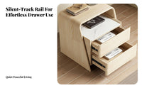 Single-Drawer End Table Modern Design Nightstand space-saving Size for Office, Adults