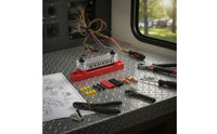 Transparent 6-Way Bus Bar with Cover Clear Busbar Slimline Bus Bar with Cover Easy to Install for DIYers, Electricians, RV, Boat, Automotive