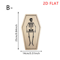Halloween Wooden Carved Tray for Home Decor and Storage