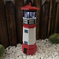 Solar Lighthouse Weather Resistant Solar Lighthouse Lamp Energy Saving for Lawn