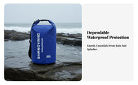 Long-Lasting 500D PVC Waterproof Dry Bag Floats on Water Roll Top Dry Sack Lightweight & Compact for Boaters, Kayakers, Rafting, Boating