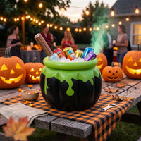 Halloween Ice Container Black Witch Cauldron Cooler Large Capacity