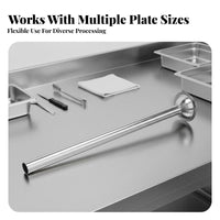 Stainless Steel Sausage Stuffer Tube Long-Lasting for Butcher Shops, Butchers