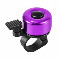 Clamp Mount Compact Bike Bell Metal Dome Handlebar Bell Push Button Bike Accessory Black Finish